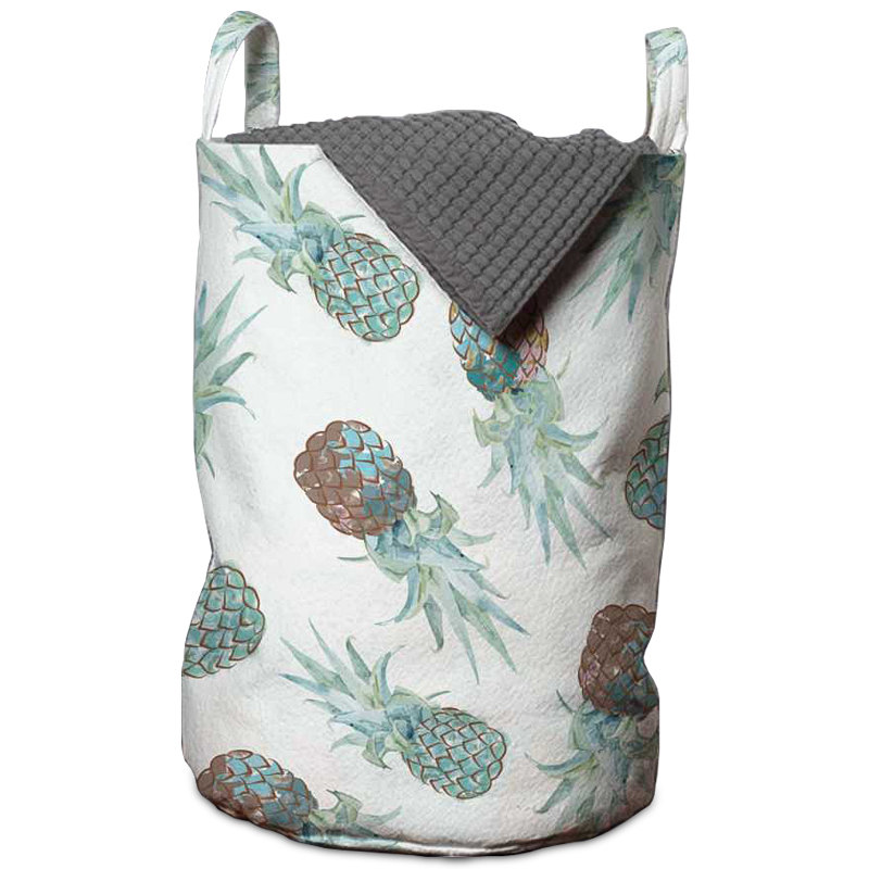 Корзина Pineapple Pattern Basket Голубой пастельный Белый в Казани | Loft Concept 