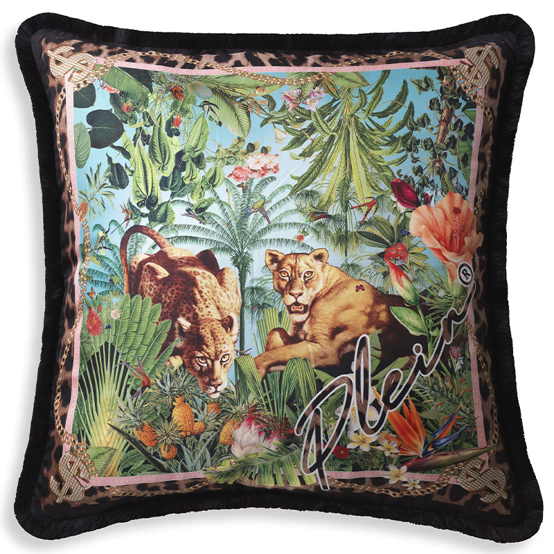 Подушка Philipp Plein Cushion Silk Exotic 70 x 70 Мульти в Казани | Loft Concept 