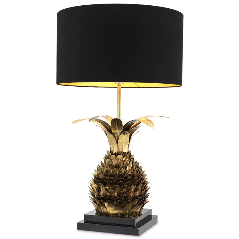 Настольная лампа Eichholtz Table Lamp Ananas Черный Латунь Винтажная латунь в Казани | Loft Concept 