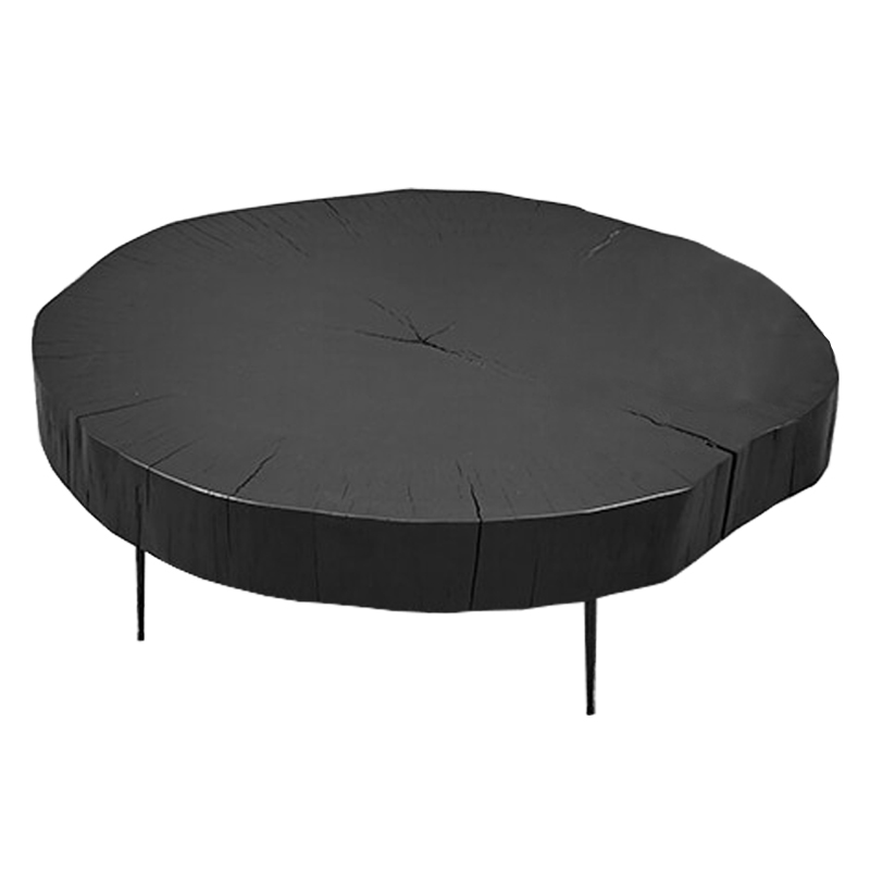 Кофейный стол Saw Cut Black Wood Coffee Table Черный в Казани | Loft Concept 