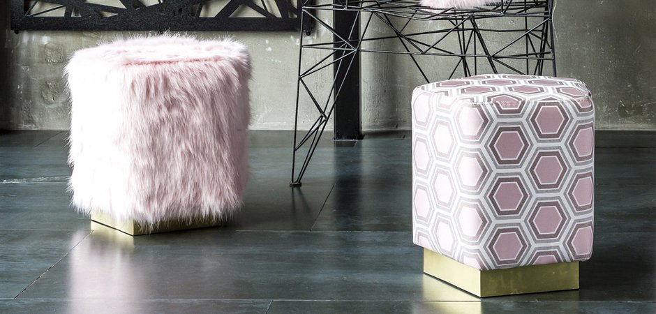 Пуф Hexagon Pink Geometry - Loft-Concept в Казани