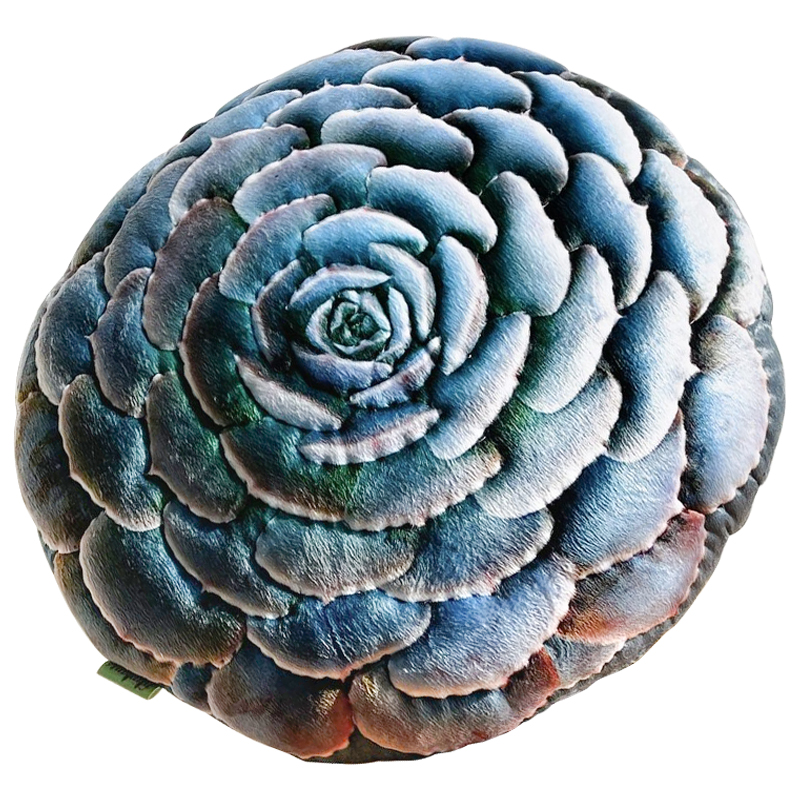 Декоративная подушка Botanical Cushion Succulentus Зеленый Зеленый шалфей Бирюзовый в Казани | Loft Concept 