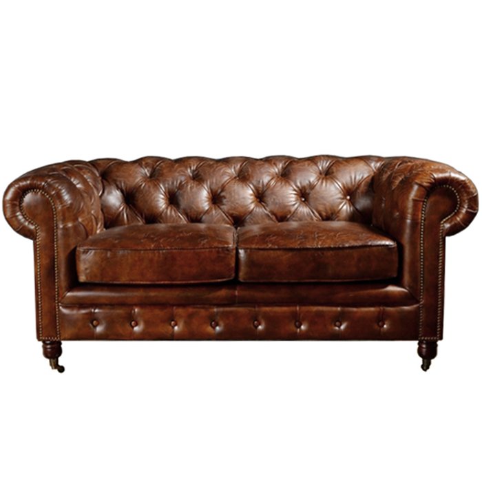 Диван Chesterfield Rebel Sofa Leather Brown 170 Коричневый в Казани | Loft Concept 