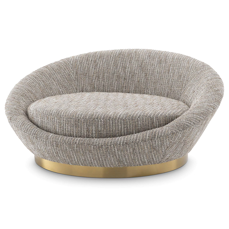 Диван Eichholtz Sofa Duardo Mademoiselle Beige Бежево-серый Латунь в Казани | Loft Concept 