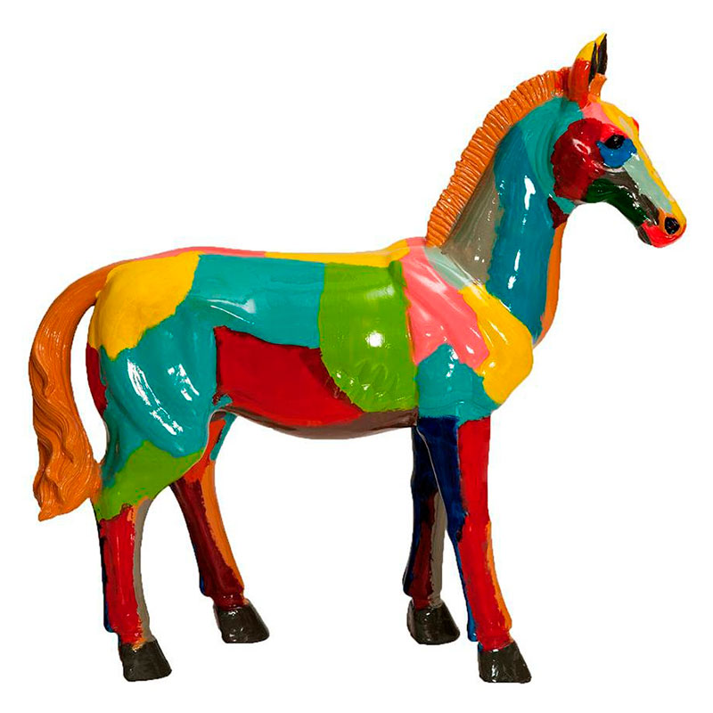 Фигурка керамика лошадь разноцветная Colored Horse Мульти в Казани | Loft Concept 