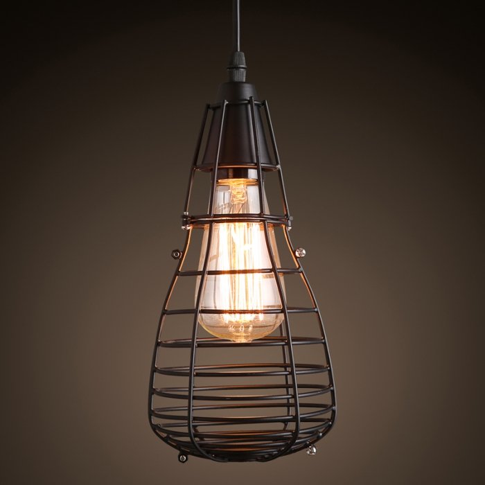 Подвесной светильник Pear Cage Pendant Черный в Казани | Loft Concept 