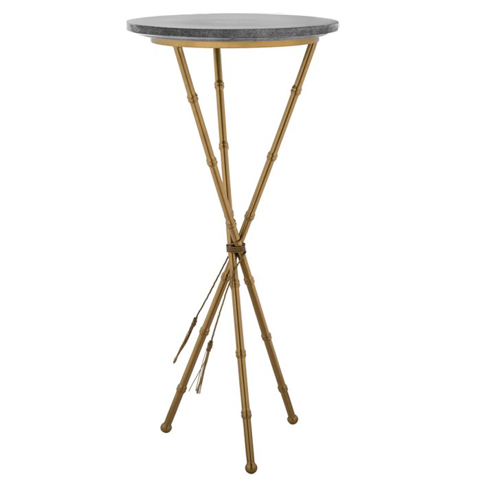 Green Stingray Skin Side Tables Gray Серый Золотой в Казани | Loft Concept 