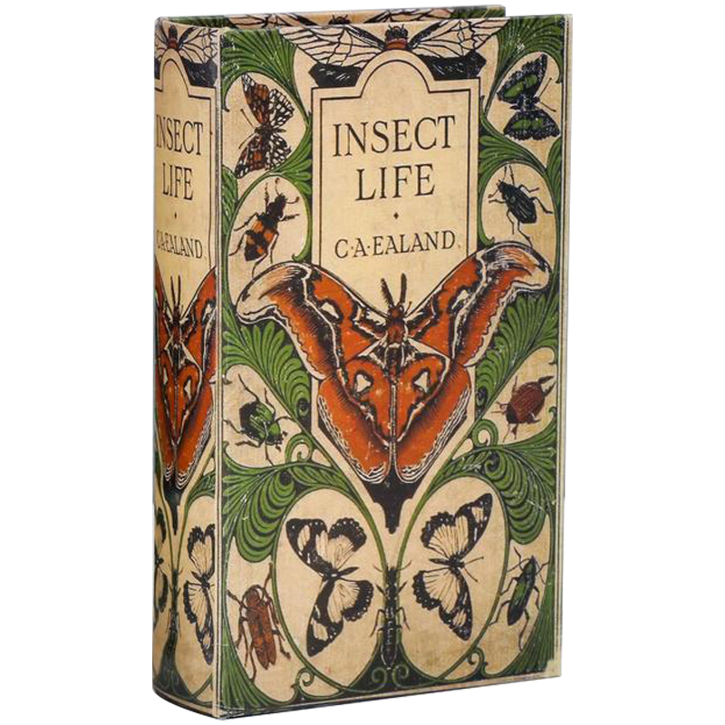 Шкатулка-книга с сейфом Insect Life Book Box Зеленый Бежевый Мульти в Казани | Loft Concept 