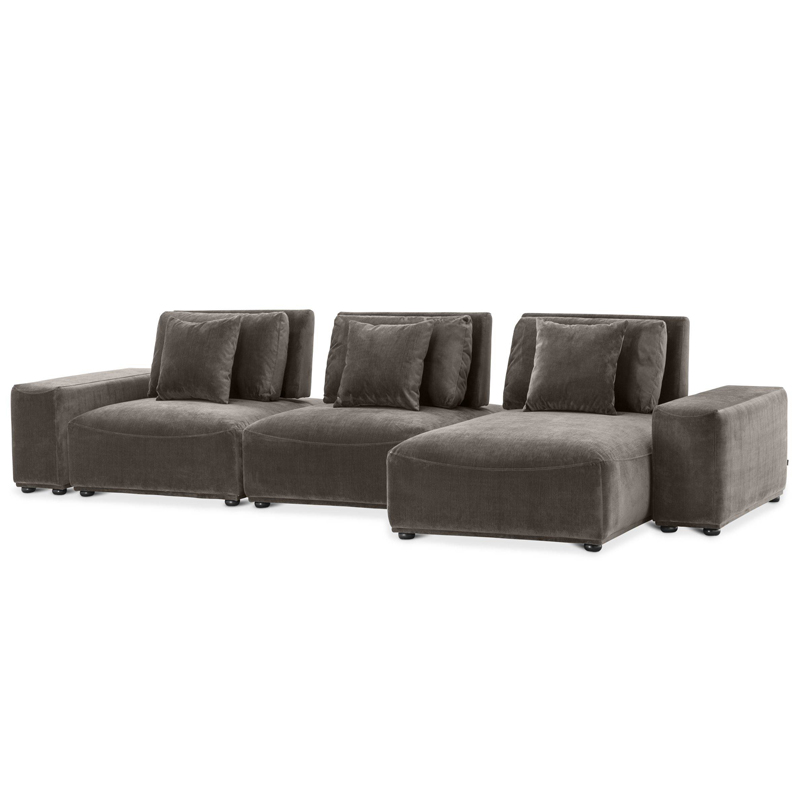 Диван Eichholtz Sofa Mondial Lounge grey Серый Черный в Казани | Loft Concept 