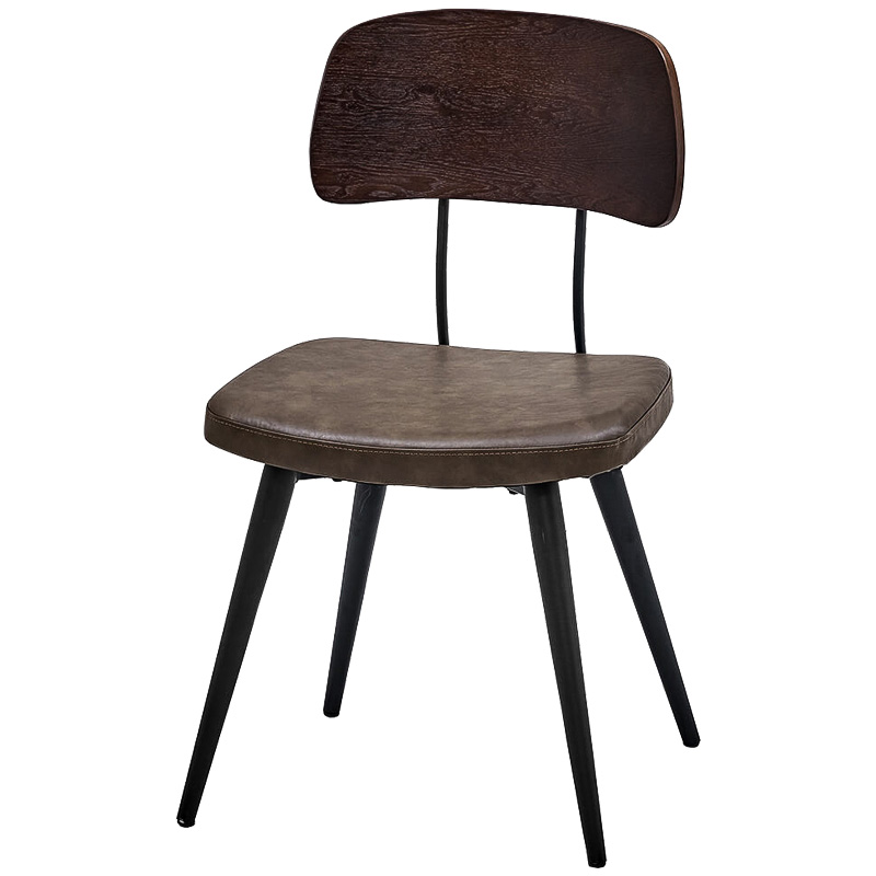 Стул Bartle Loft Stool Черный Коричневый в Казани | Loft Concept 