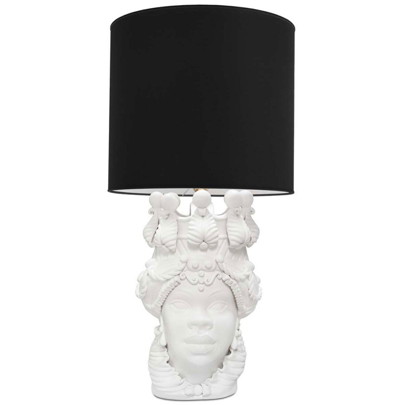 Настольная лампа Table Lamp Moro Lady Big Lipstick Black Белый Черный в Казани | Loft Concept 