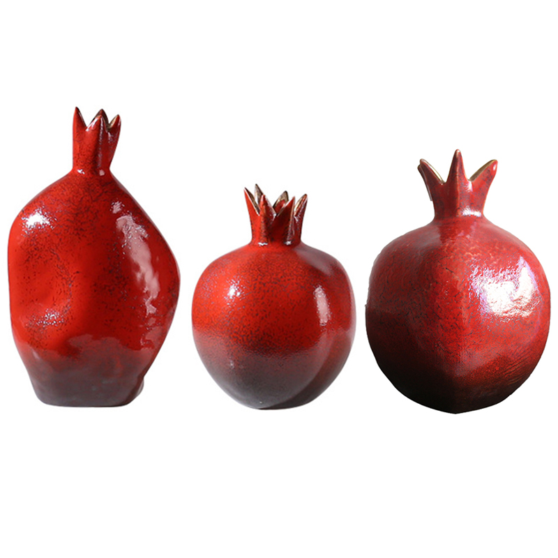 Декоративная статуэтка Pomegranate Statuette Красный Золотой в Казани | Loft Concept 