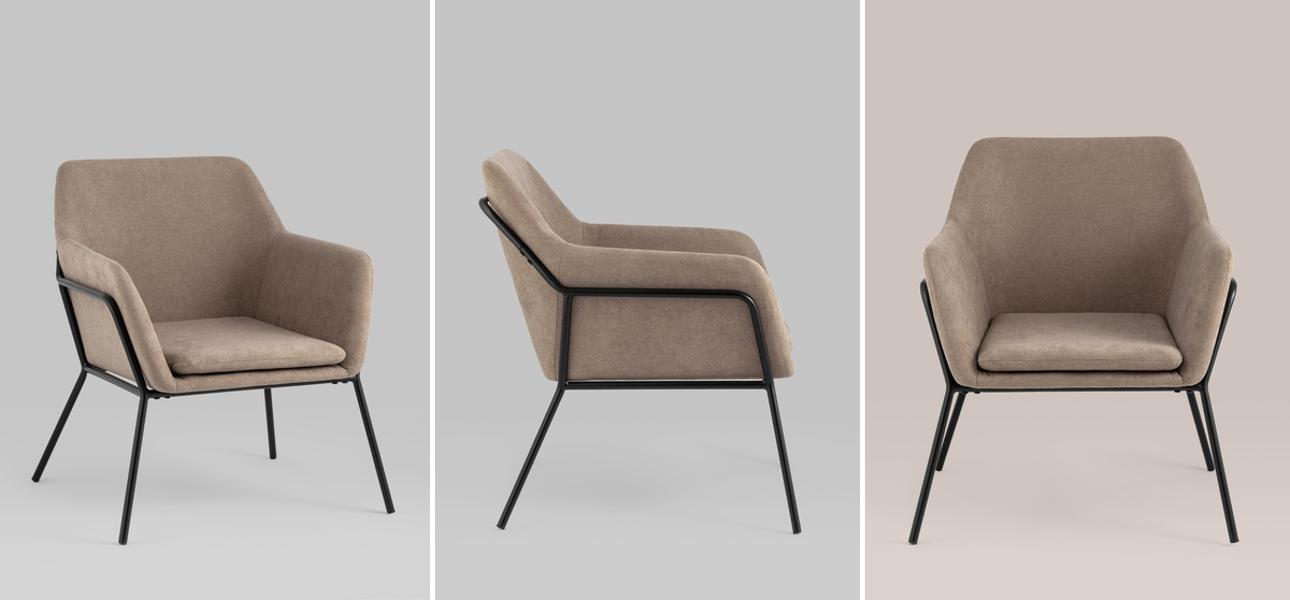 Кресло Branwen цвет бежевый - фото