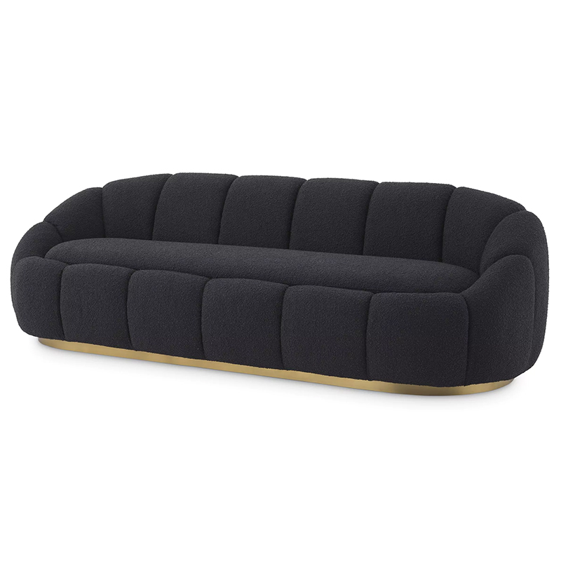 Диван Eichholtz Sofa Inger Black Черный Латунь в Казани | Loft Concept 