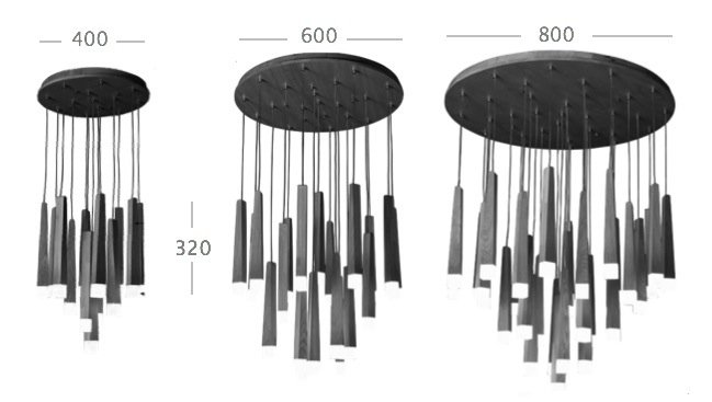 Люстра Wooden Glowworm Round в Казани