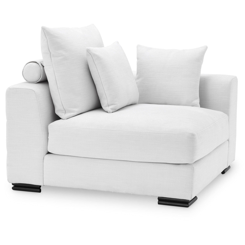 Диван Eichholtz Sofa Clifford Corner white Белый Черный в Казани | Loft Concept 