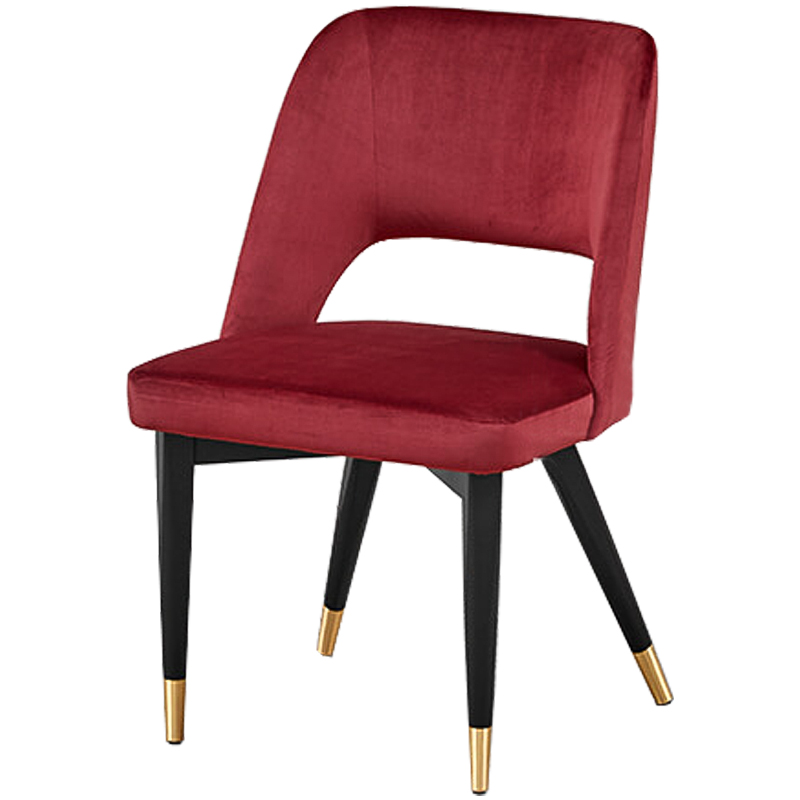 Стул Neasan Stool crimson Черный Малиновый (Crimson) Латунь в Казани | Loft Concept 