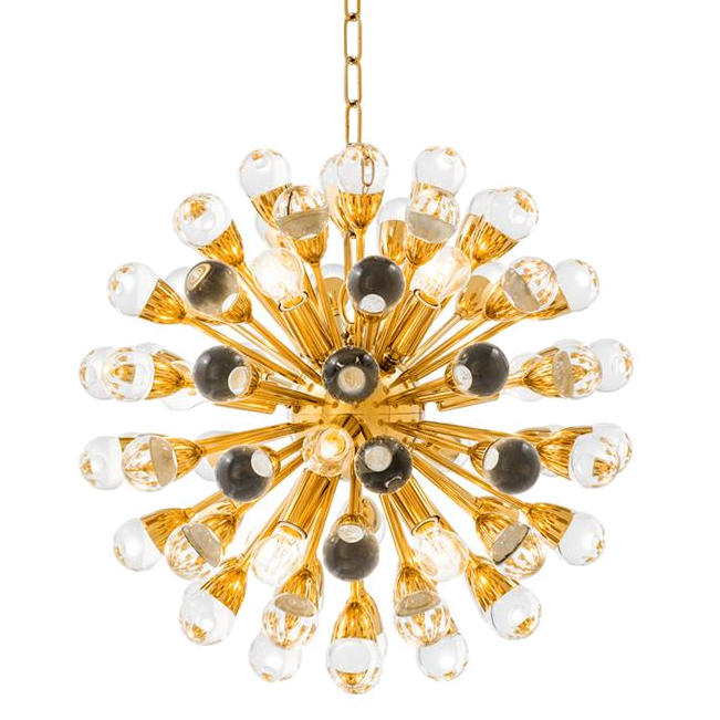 Люстра Chandelier Antares S Gold Золотой Прозрачный в Казани | Loft Concept 