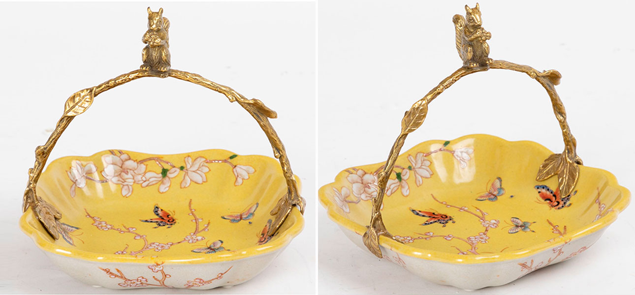 Пепельница желтая с белкой Squirrel - фото