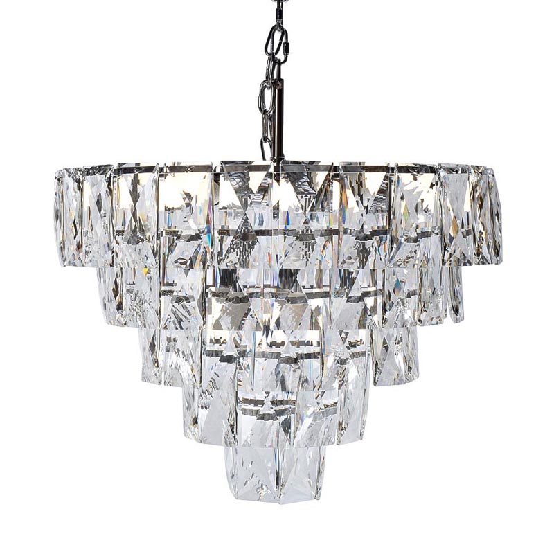 Люстра Tiers Crystal Light Chandelier 16 D60 Серебряный в Казани | Loft Concept 