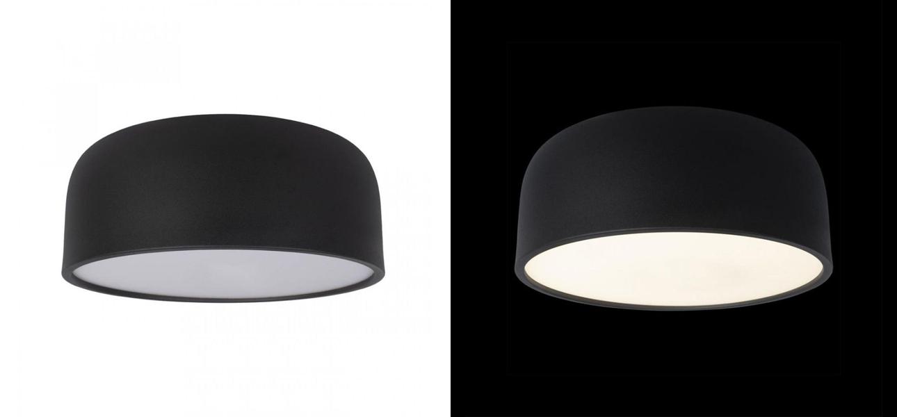 Светильник потолочный круглый Color cup Black - фото №1