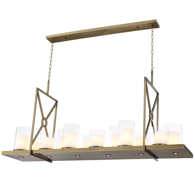 Люстра Eichholtz Chandelier Summit Brass Латунь Прозрачный Белый Люстра Eichholtz Chandelier Summit Brass Латунь Прозрачный Белый в Казани | Loft Concept