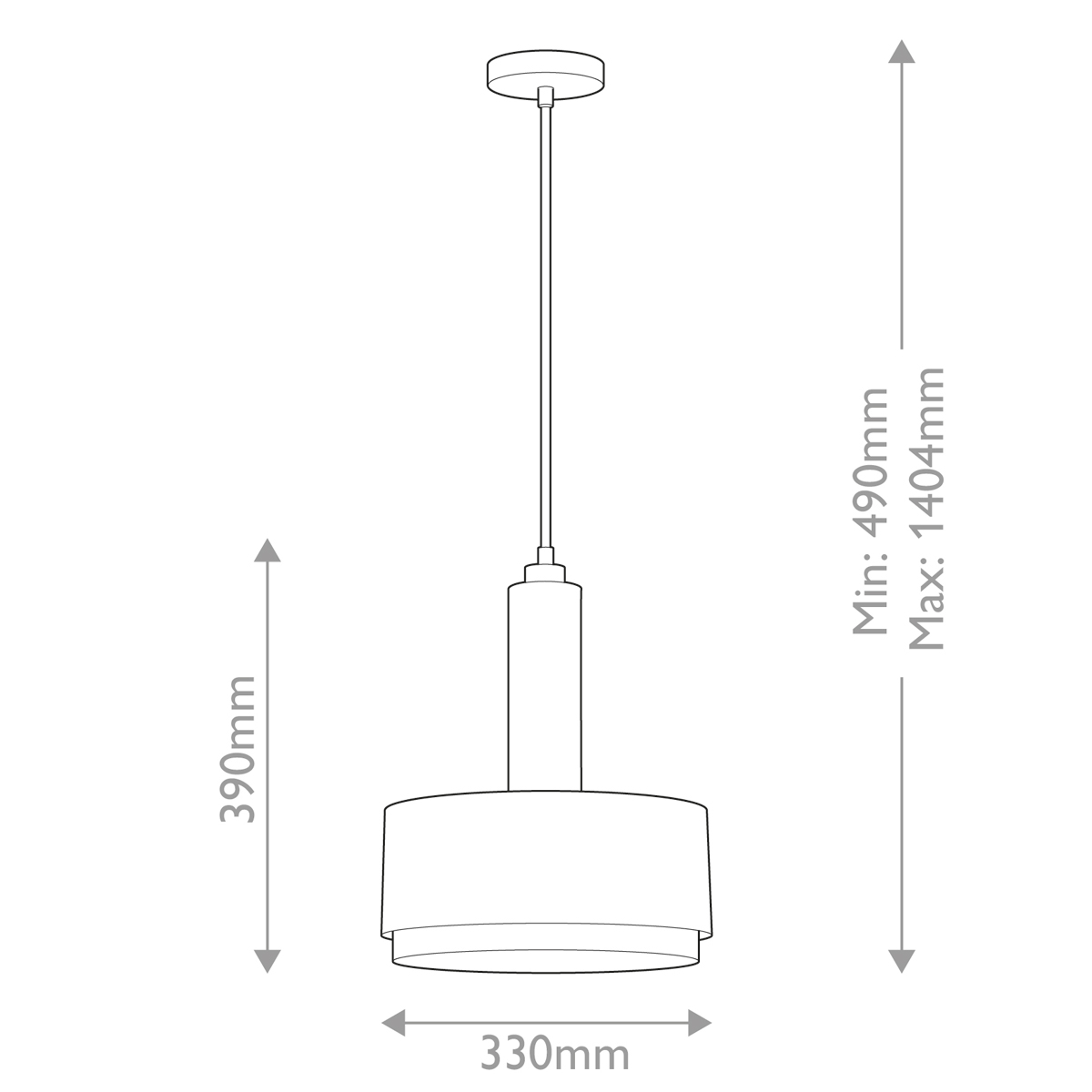 Подвесной светильник цилиндрический с белым плафоном Hinkley в Казани