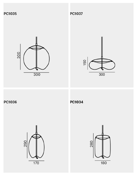 Подвесной светильник KNOT Small Gray glass в Казани