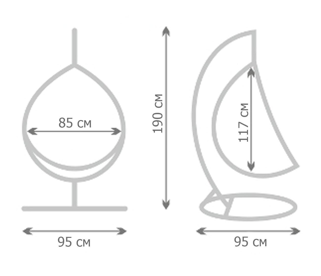 Кресло Swing chair outdoor Coffee Egg в Казани