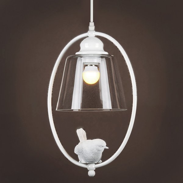 Подвесной светильник Provence Bird Oval Pendant Белый в Казани | Loft Concept 