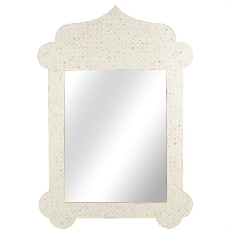 Зеркало Bone Inlay Dome Mirror beige Бежевый в Казани | Loft Concept 