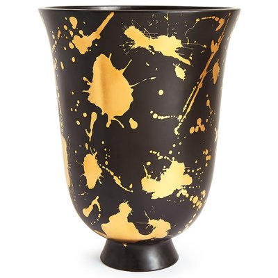 Ваза Futura Drip Urn Jonathan Adler Черный Золотой в Казани | Loft Concept 