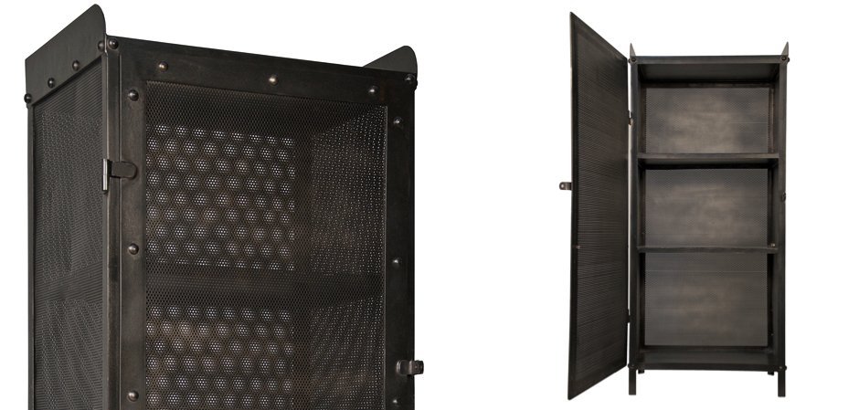 Буфет Industrial Loft Dark Metal Tall Cabinet Буфет Industrial Loft Dark Metal Tall Cabinet - Loft-Concept в Казани