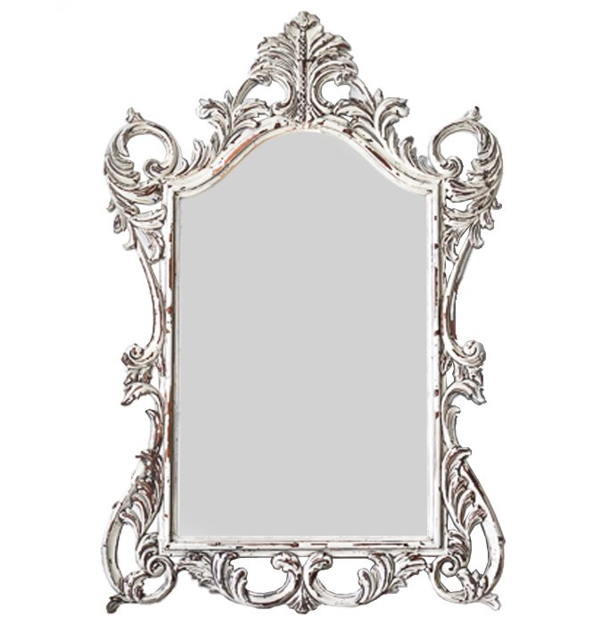 Зеркало Baroque ornament mirror Белый винтажная патина   в Казани | Loft Concept 