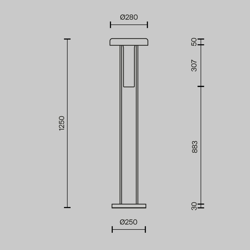 Напольный торшер светодионый Ikebana Black 3000К 24Вт в Казани