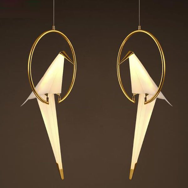 Подвесной светильник Origami Bird Pendant Бежево-серый в Казани | Loft Concept 