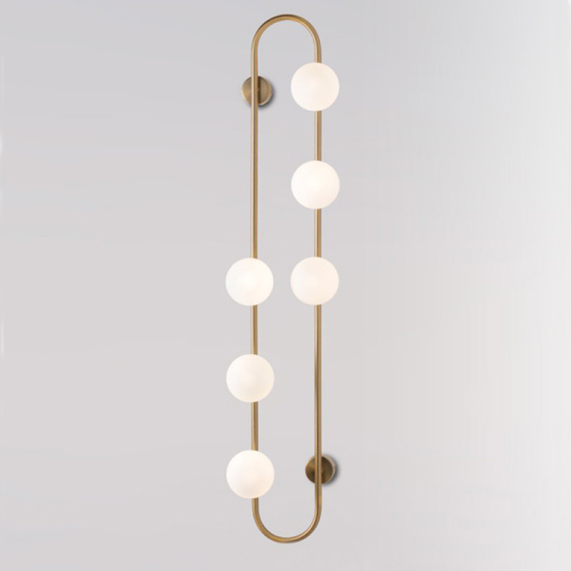 Бра HOOP WALL Lamp Gold 6 Золотой Белый в Казани | Loft Concept 