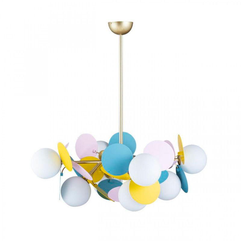 Люстра MATISSE Chandelier multicolor 8 ламп Мульти Золотой в Казани | Loft Concept 