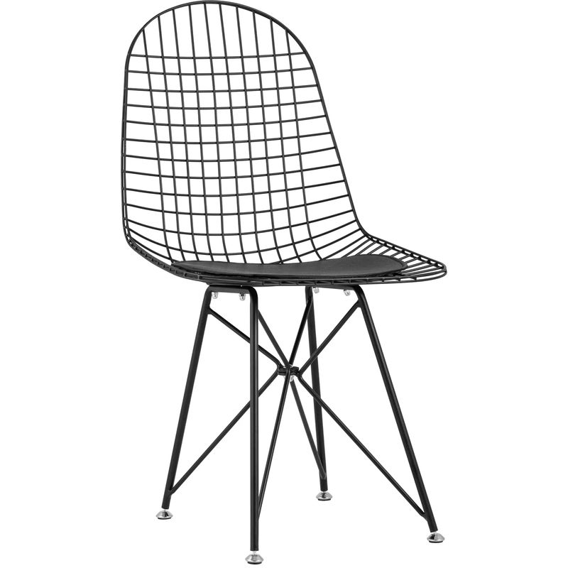 Стул Bertoia S Chair Черный Матовый Металл Черный в Казани | Loft Concept 