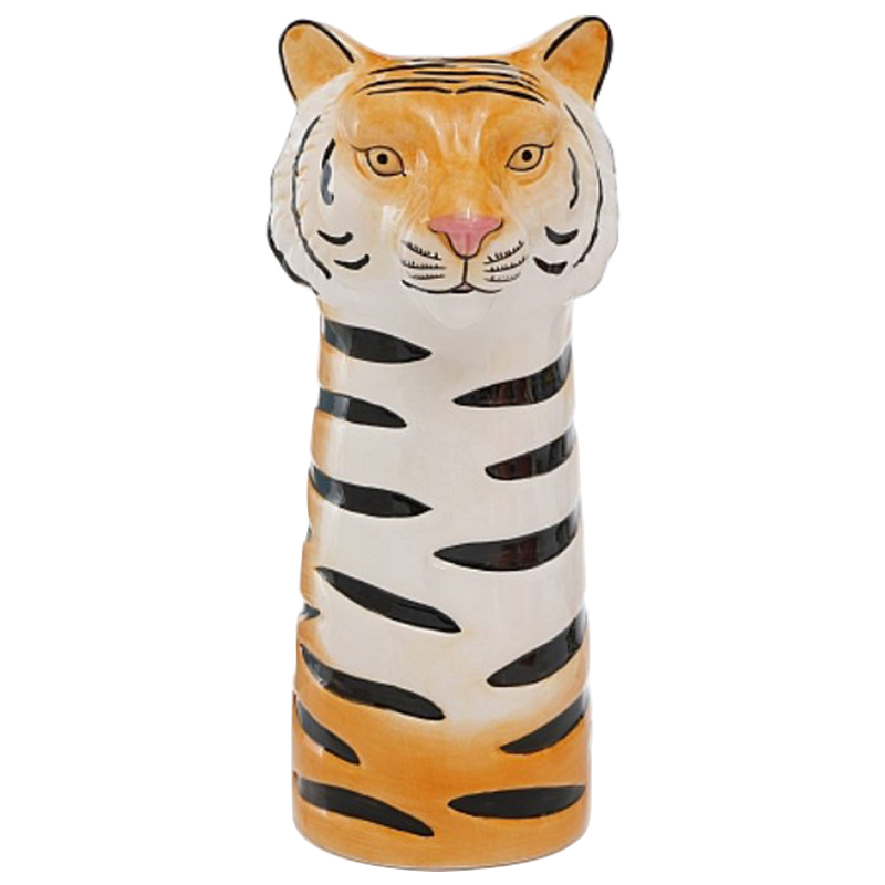 Ваза Tiger Vase Оранжевый Белый Черный Розовый пастельный в Казани | Loft Concept 