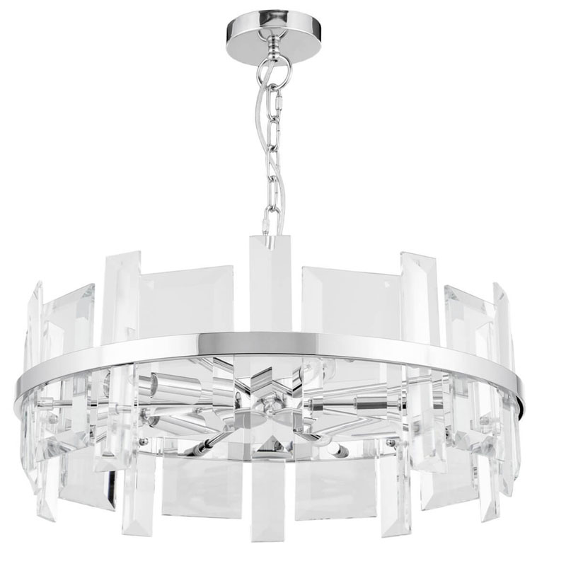 Люстра Harlow Crystal Round Chandelier chrome 5 Хром в Казани | Loft Concept 