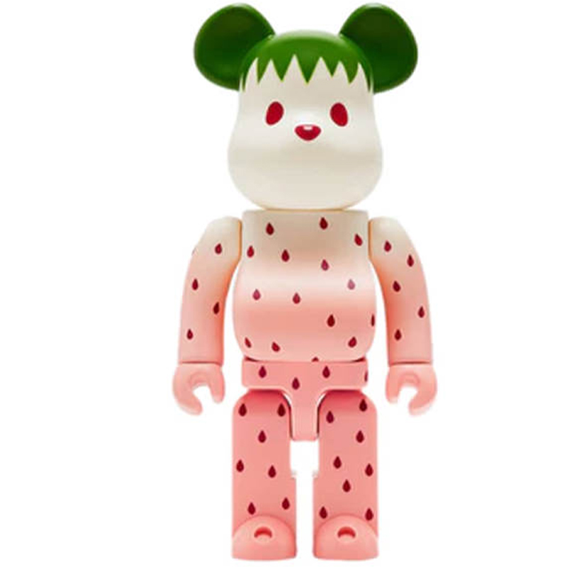 Статуэтка Bearbrick Strawberry Белый Розовый Зеленый в Казани | Loft Concept 