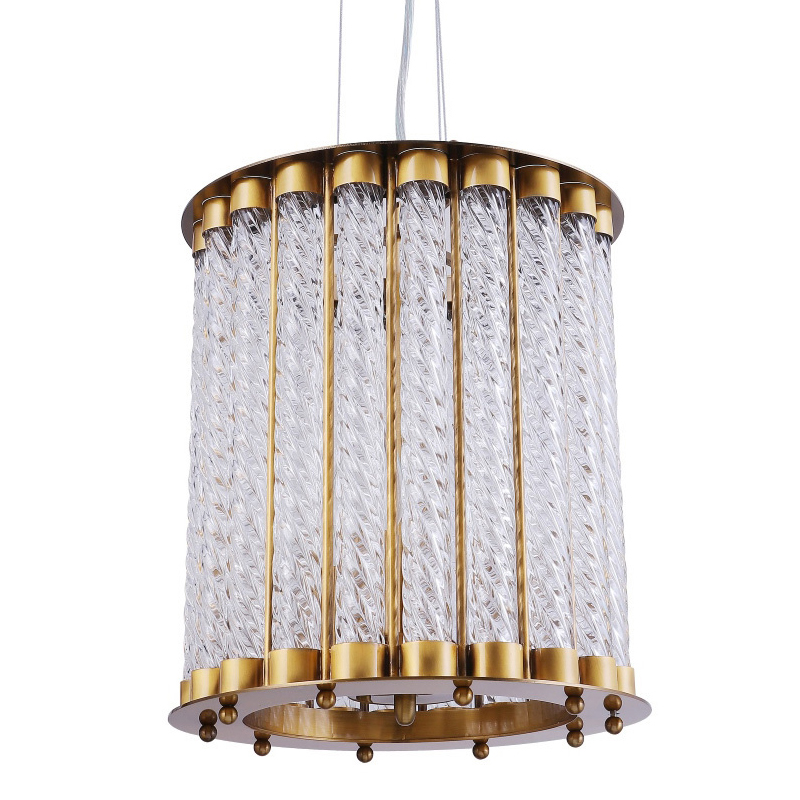 Люстра Lantern Tiziano Chandelier bronze D25 Бронза Прозрачное Стекло в Казани | Loft Concept 