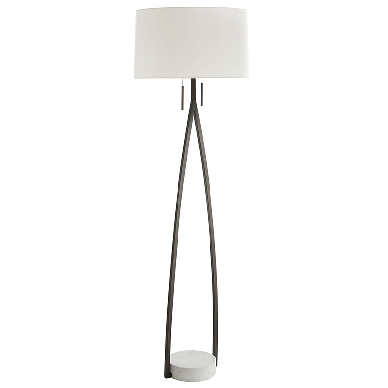 Торшер Arteriors KENNA FLOOR LAMP Черный Белый в Казани | Loft Concept 