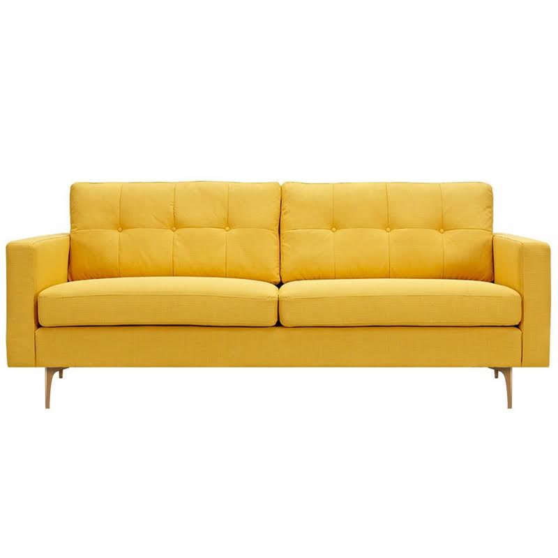 Диван Papaya Yellow Greta Sofa Диван желтая шерсть Желтый в Казани | Loft Concept 