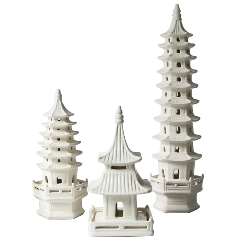 Комплект из 3-х статуэток Japanese Pagoda  в Казани | Loft Concept 