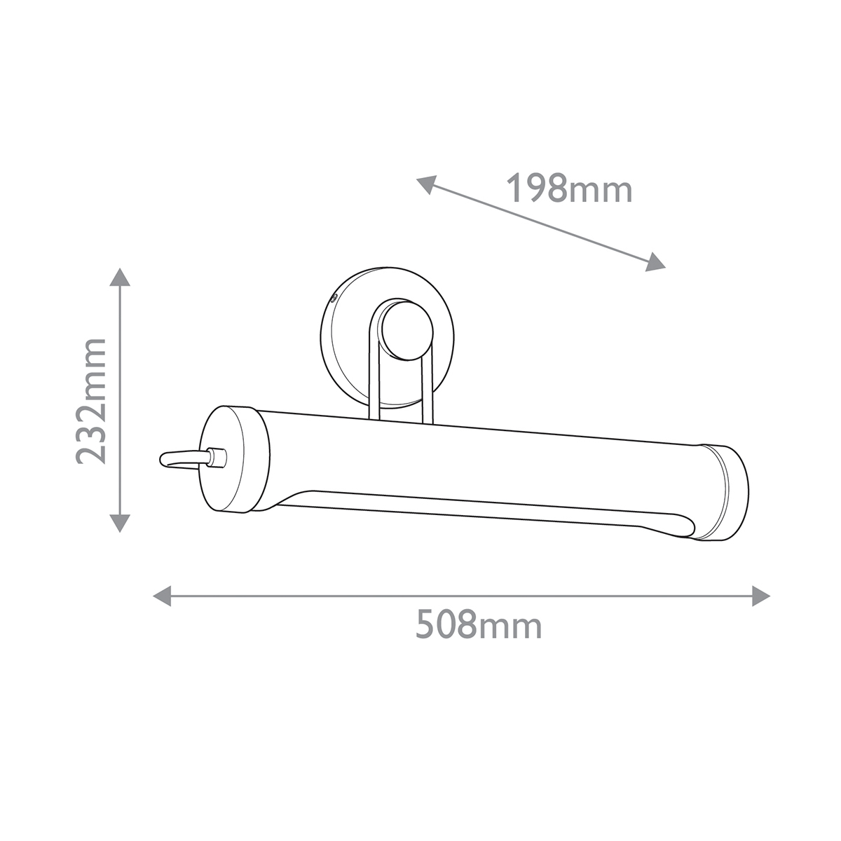 Светильник для картин цвета латунь с длинным цилиндрическим плафоном Alora в Казани