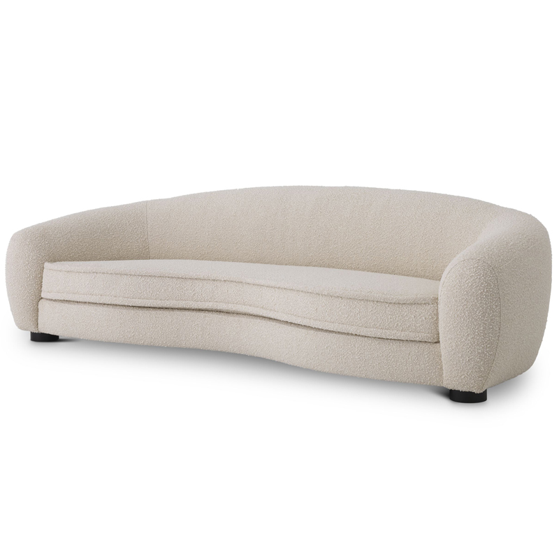 Диван Eichholtz Sofa Freud Boucle cream Кремовый Черный в Казани | Loft Concept 