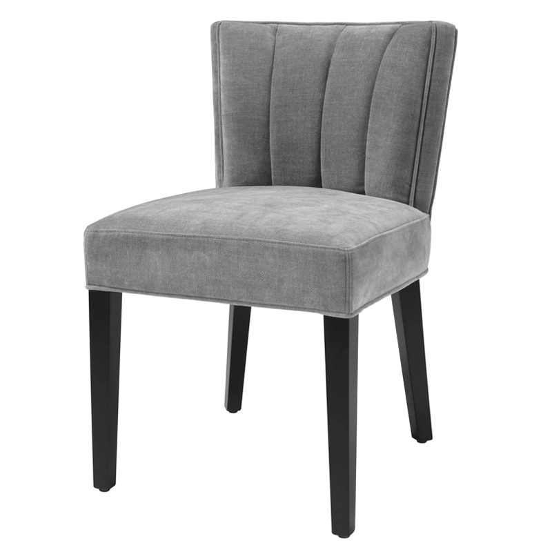 Стул Eichholtz Dining Chair Windhaven Grey Серый Черный в Казани | Loft Concept 