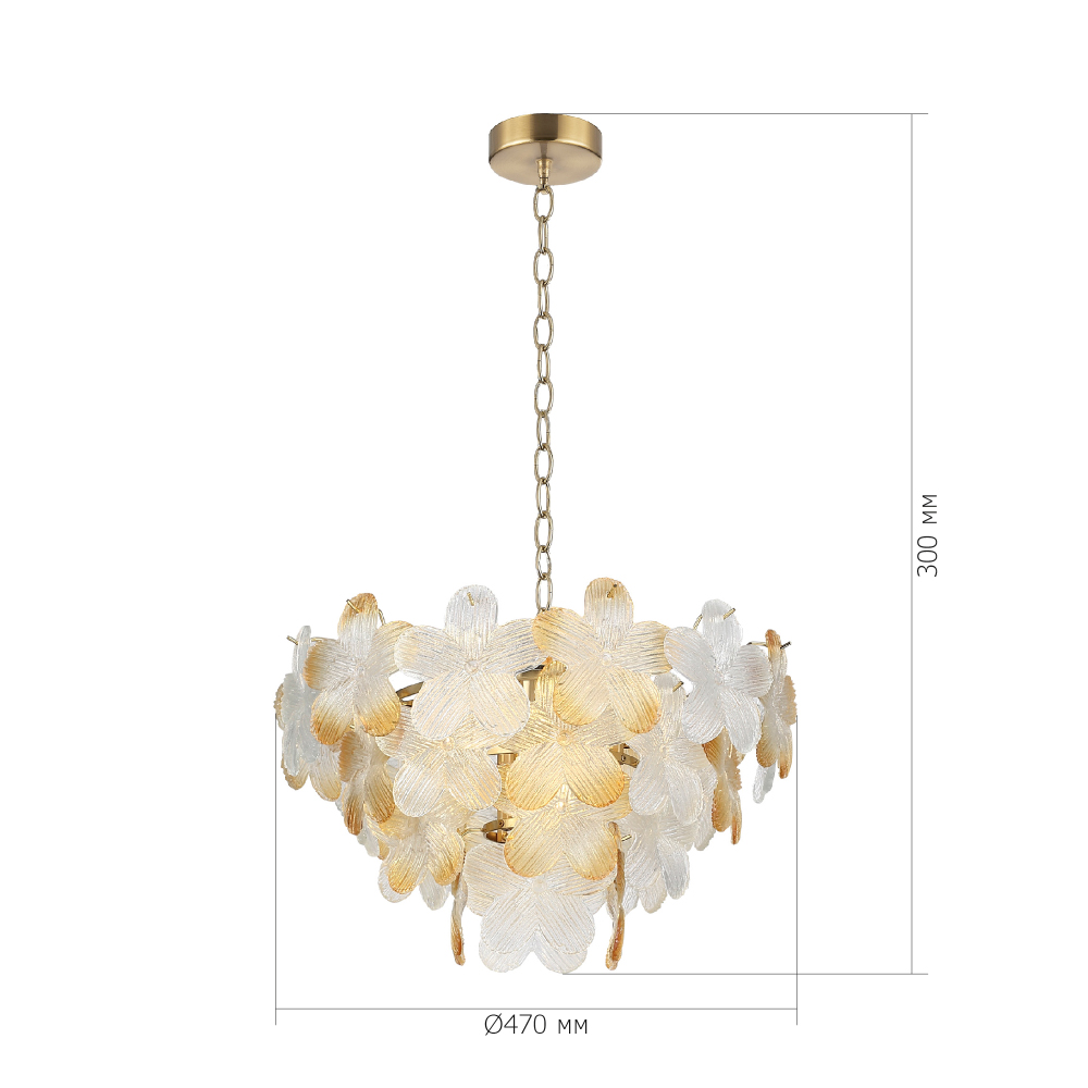 Люстра конусообразная с цветочными мотивами Light Floral Glow в Казани
